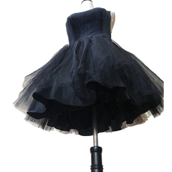 NWT ALYCE PARIS Dress Prom Cocktail Mini Tulle Black Ballerina Style Size 10 - Picture 8 of 11
